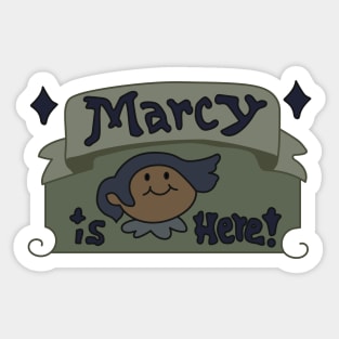 Marcy Wu's here Sticker